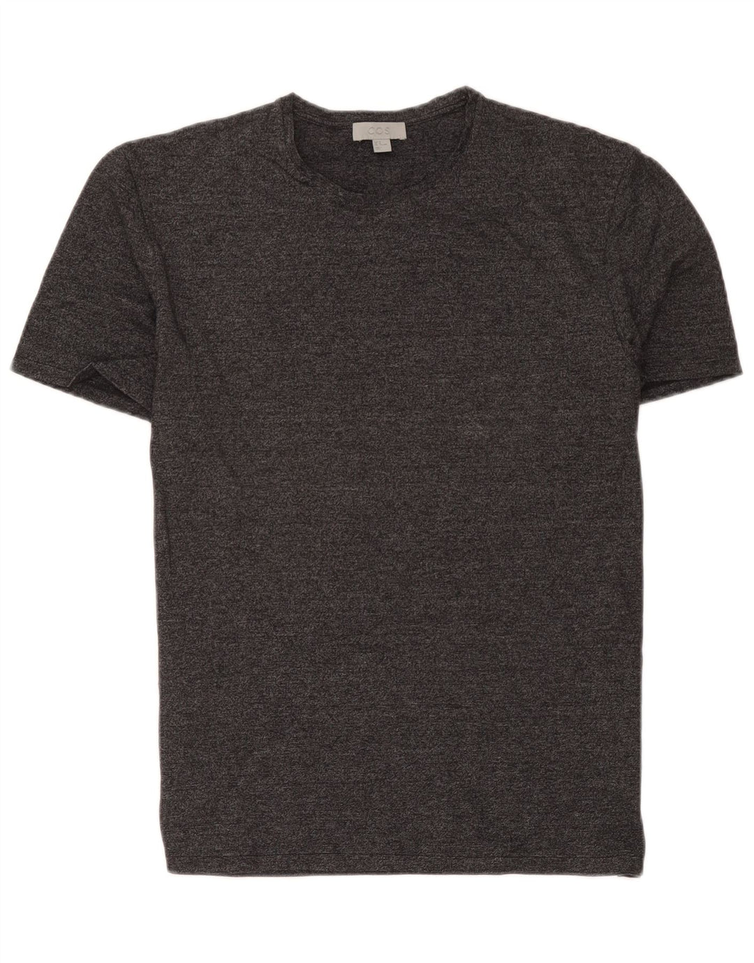 Cos Camiseta para hombre Top de algodón moteado gris medio