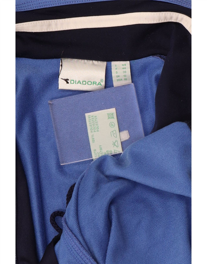 DIADORA Chaqueta superior de chándal para mujer UK 40 Azul medio Colorblock