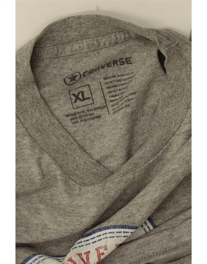 Converse Chuck Taylor Camiseta gráfica para hombre Top XL Gris
