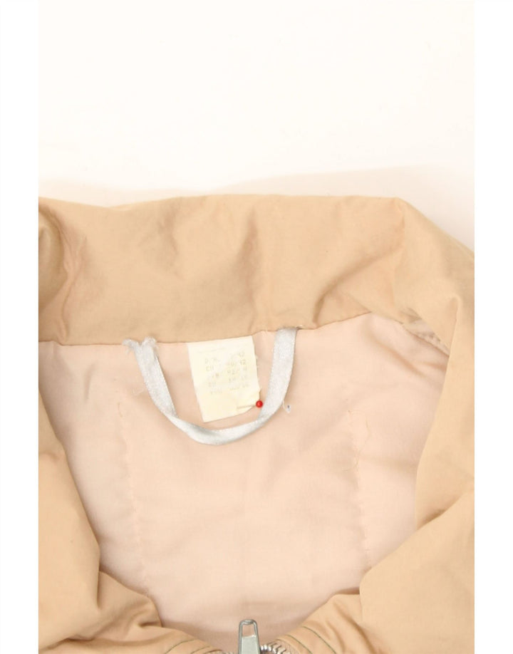 VINTAGE Womens Windbreaker Jacket UK 14/16 Large Beige Polyester Vintage Vintage and Second-Hand Vintage from Messina Hembry 