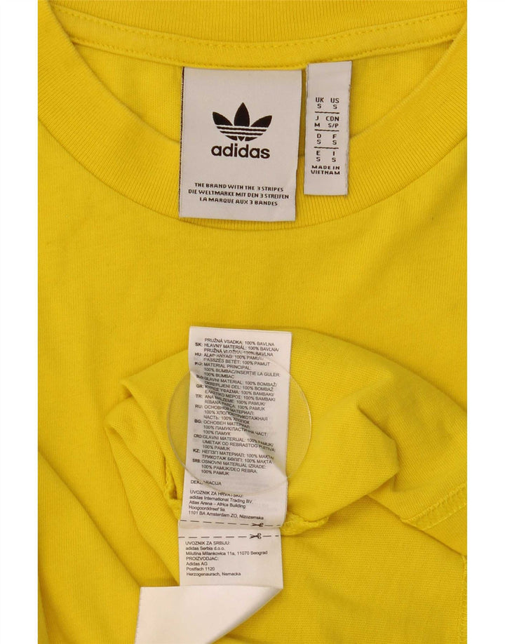 Adidas Hombre Top Manga Larga Pequeño Algodón Amarillo