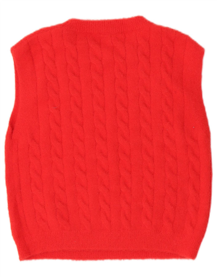 Zara Mujer Crop Vest Tank Top UK 10 Small Rojo Poliamida