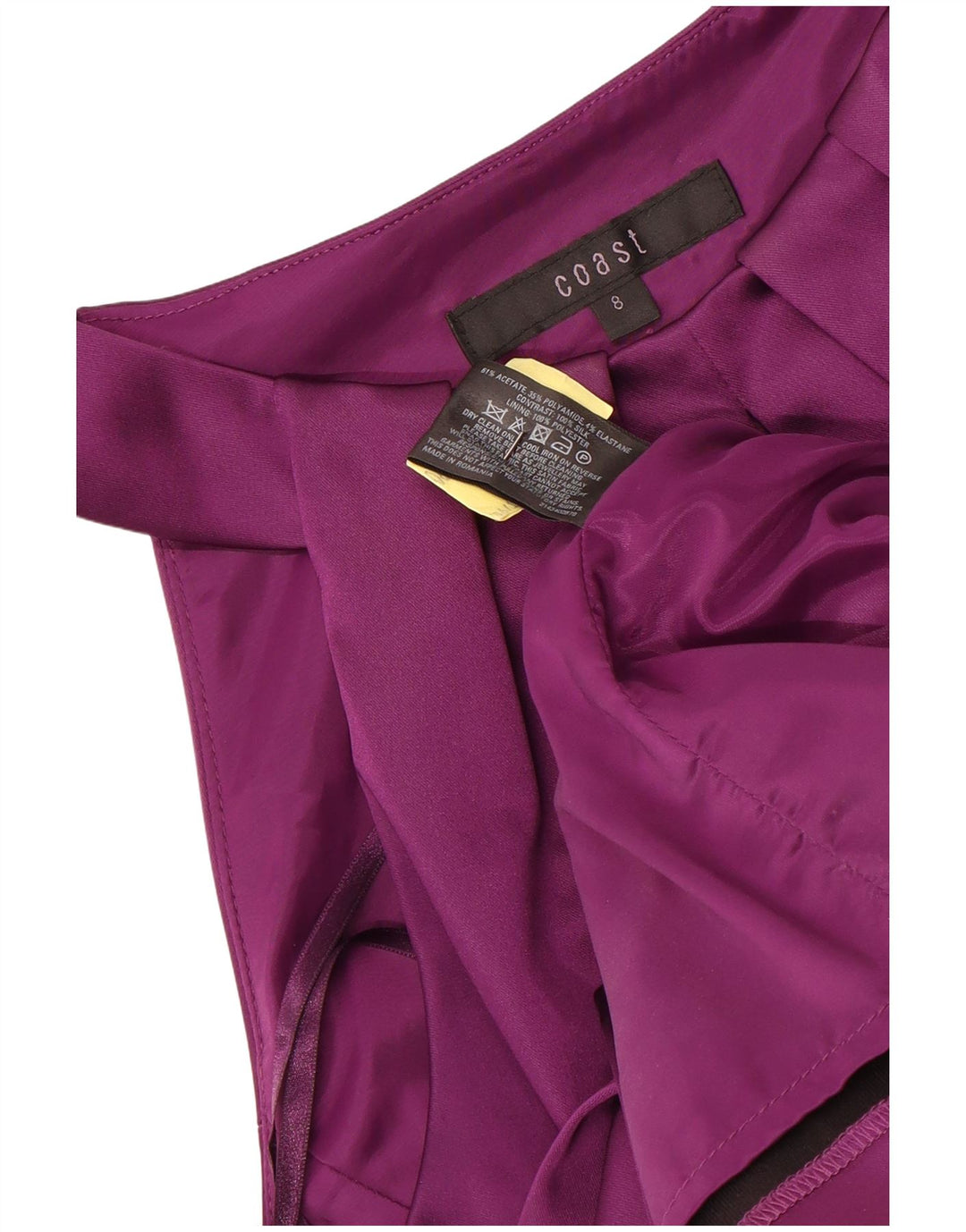 COAST Vestido tubo para mujer UK 8 Small Acetato granate