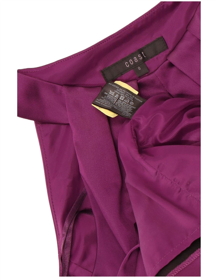 COAST Vestido tubo para mujer UK 8 Small Acetato granate