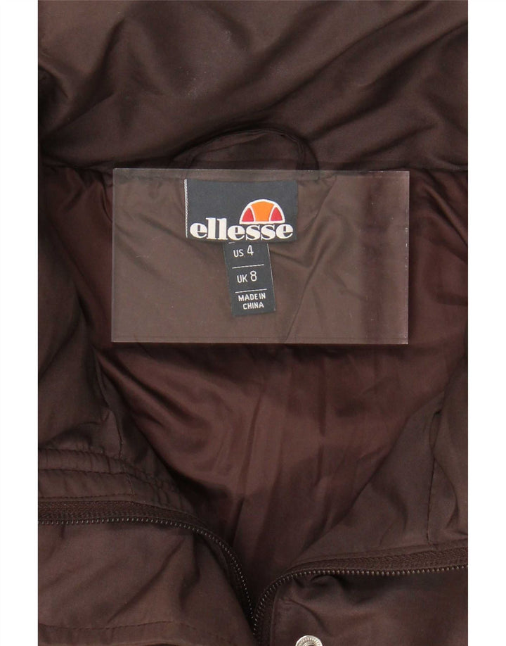 Chaqueta acolchada extragrande para mujer Ellesse UK 8 Small Marrón Colorblock