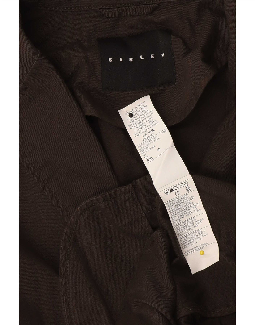 Sisley Chaqueta tipo blazer de 2 botones para hombre IT 48 Algodón marrón medio