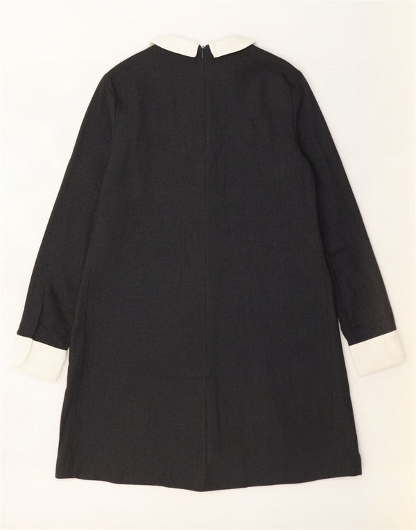 Tara Jarmon Vestido evasé de manga larga para mujer IT 42 Lana gris medio