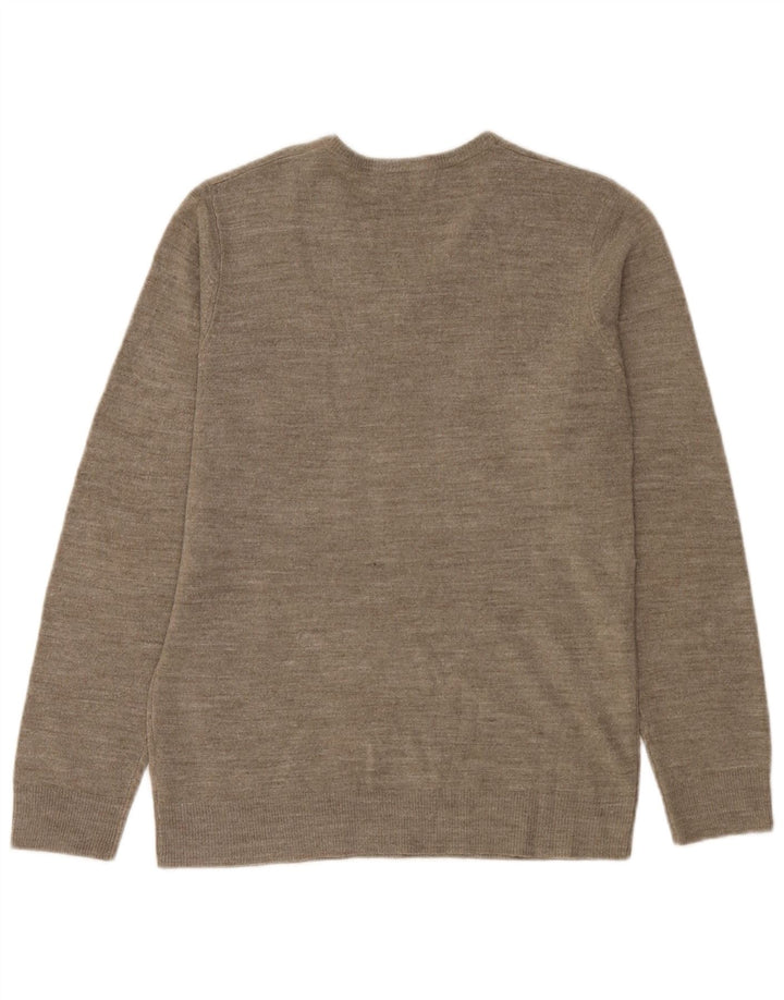 Marks & Spencer Suéter con Cuello en V para Hombre Pequeño Acrílico Moteado Beige