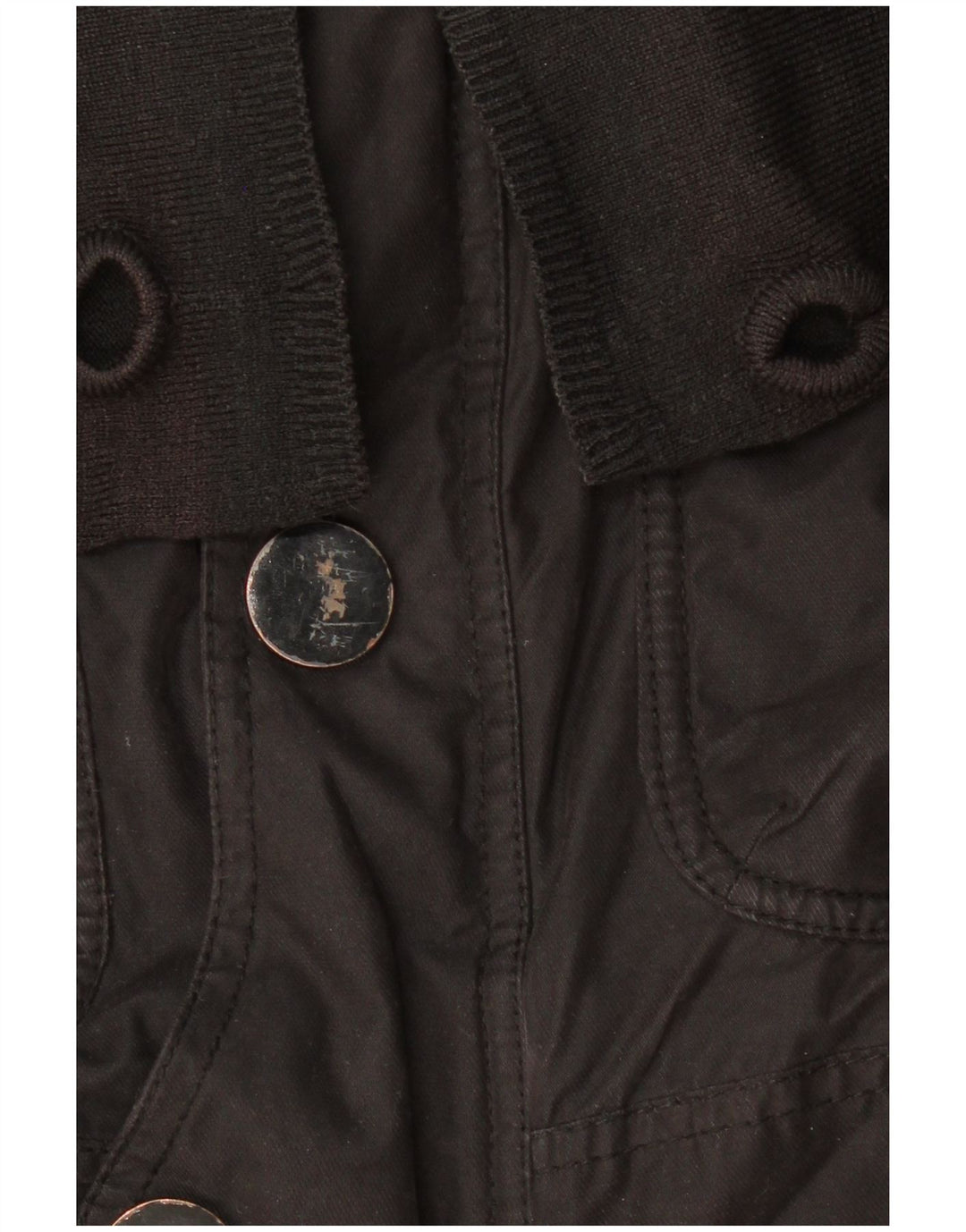 KHUJO Chaqueta utilitaria con capucha para hombre UK 38 Mediana Negro Poliéster