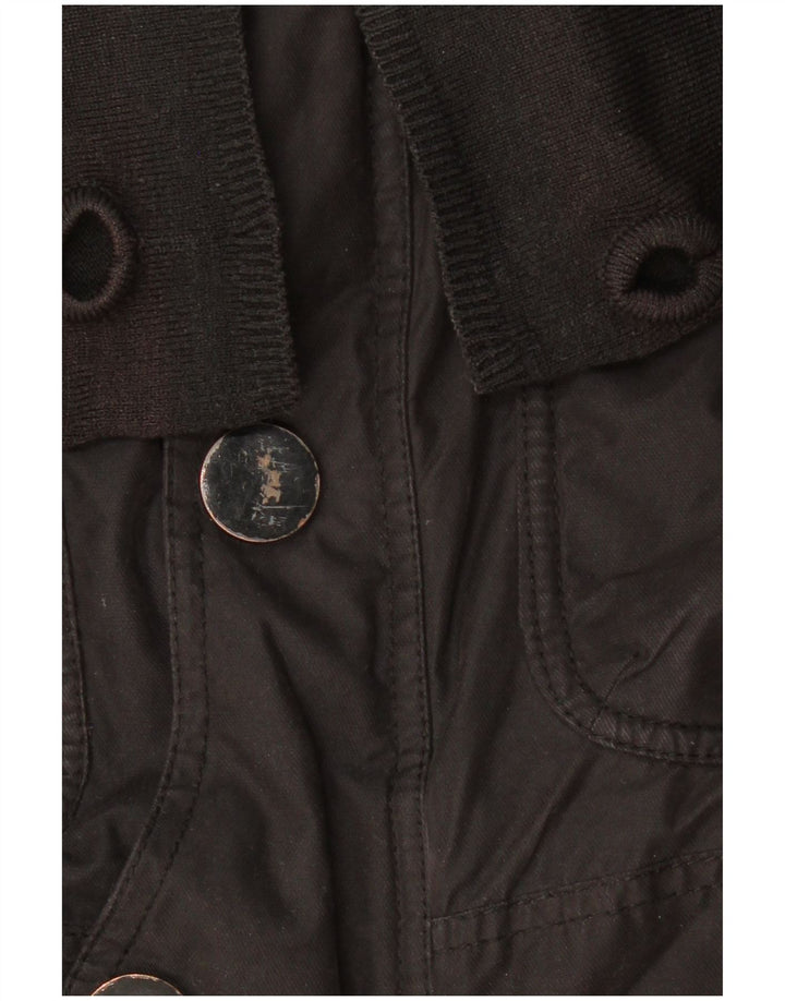 KHUJO Chaqueta utilitaria con capucha para hombre UK 38 Mediana Negro Poliéster