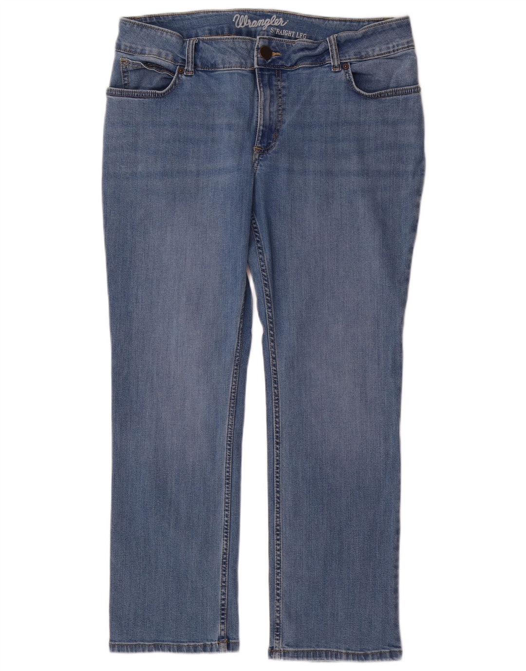 Vaqueros Wrangler Mujer Rectos W32 L30 Algodón Azul