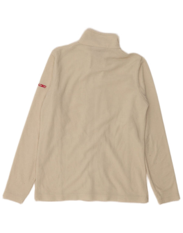 Reebok Chaqueta polar para mujer UK 10 Small Off White Poliéster