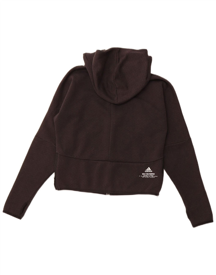 ADIDAS Sudadera con capucha Primegreen Graphic Zip para mujer Reino Unido 12/14 Mediano Negro