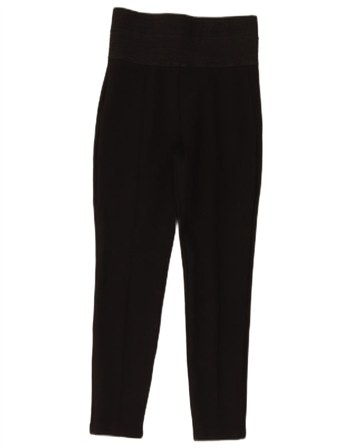 Zara Mujer Crop Leggings UK 8 Small Negro
