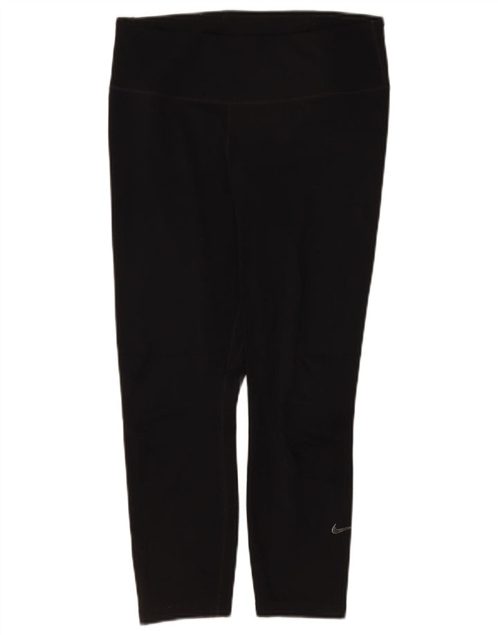 Nike - Leggings capri Dri Fit para mujer, talla M, poliéster negro