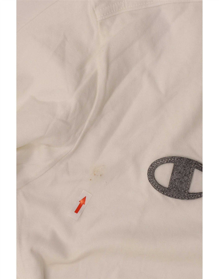 Champion Camiseta gráfica para hombre de manga larga XL de algodón blanco