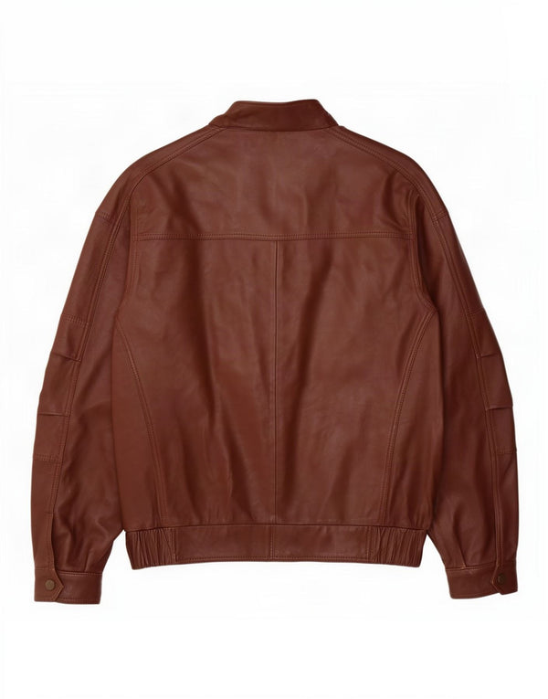 Vintage hombres chaqueta de cuero Reino Unido 40 marrón grande