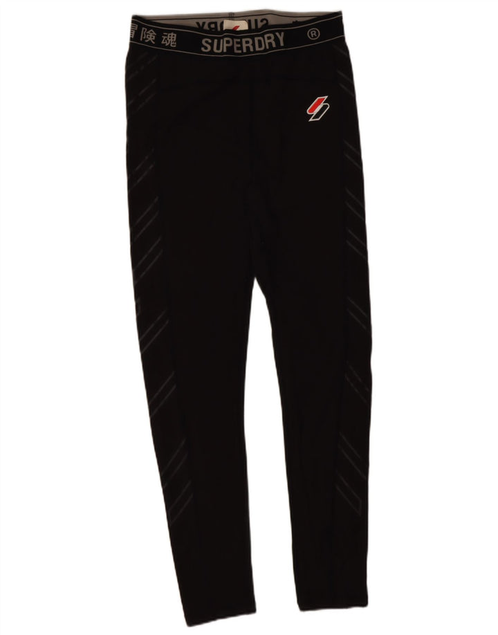 Superdry Leggings gráficos para mujer, talla 46, talla grande, poliamida negra