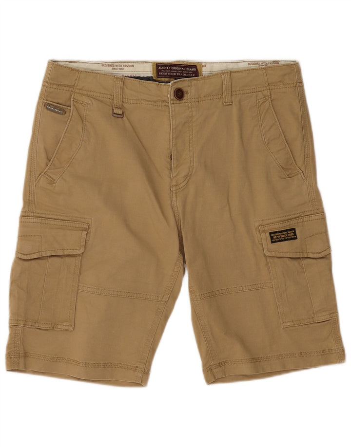 Pantalones cortos tipo cargo para hombre Alcott IT 46 Small W34 Algodón beige