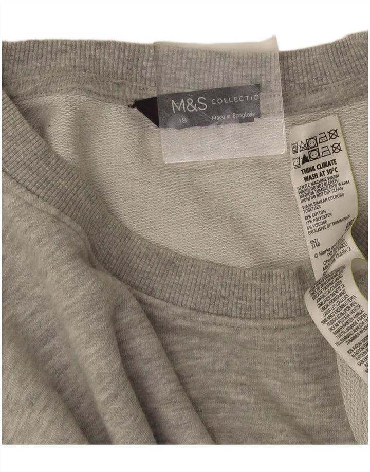 Marks & Spencer - Sudadera extragrande para mujer, talla 40, XL, color gris moteado
