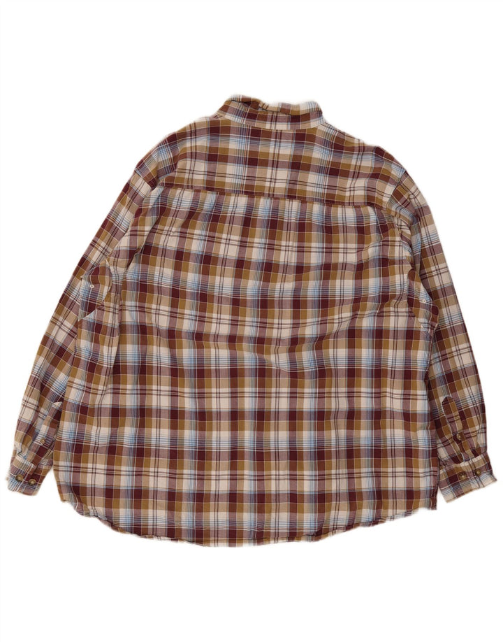 Camisa Wrangler Hombre XL Cuadros Marrón