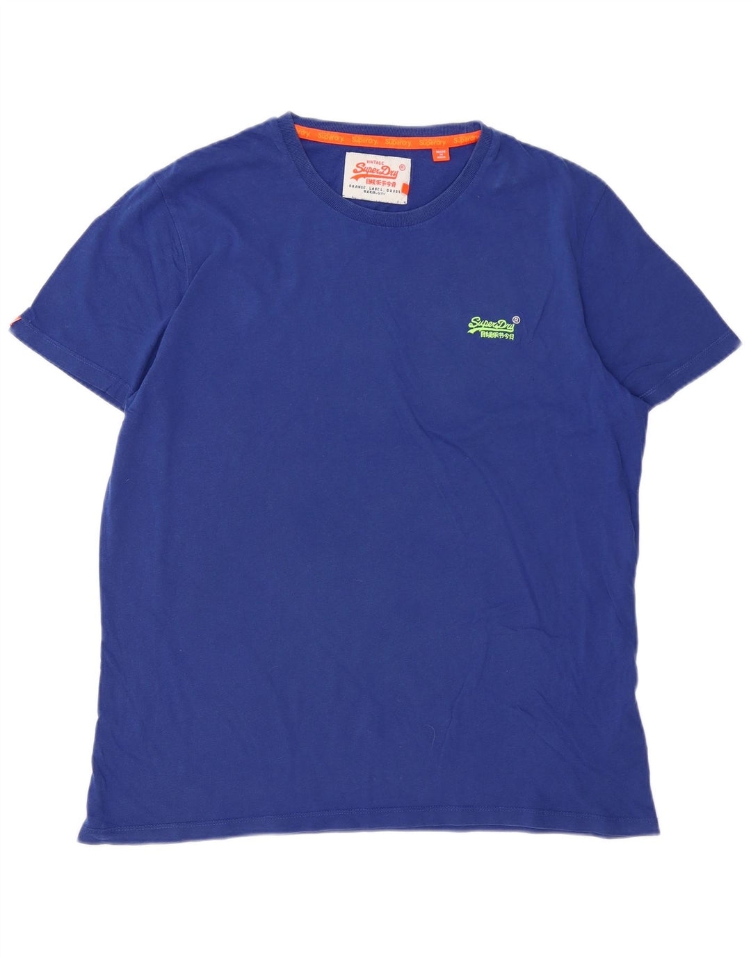 SUPERDRY Camiseta Hombre Top 2XL Algodón Azul