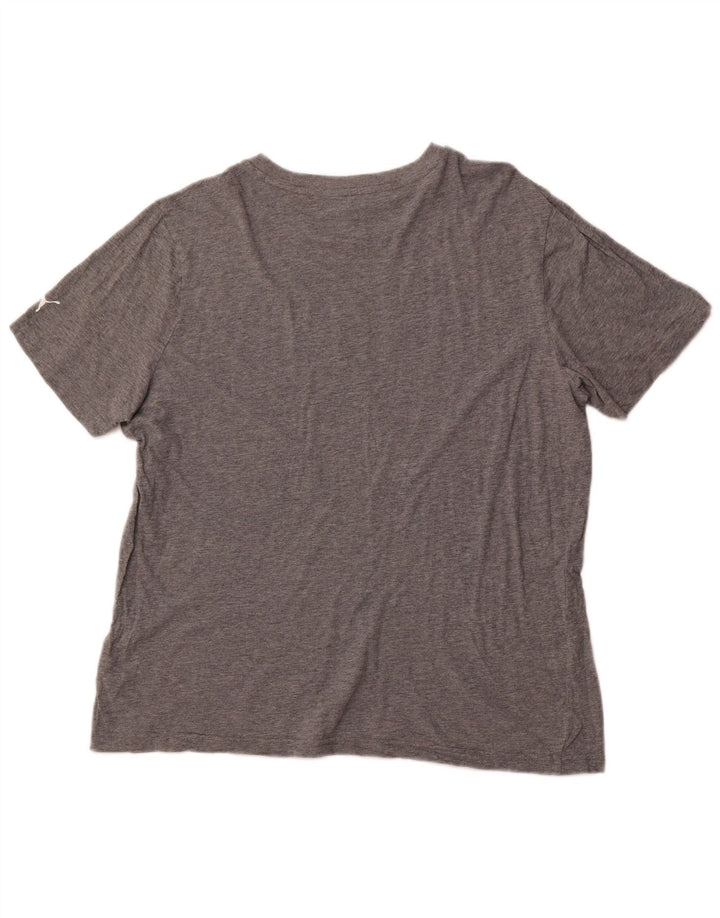 PUMA Camiseta gráfica para mujer Top UK 46 Large Grey Cotton