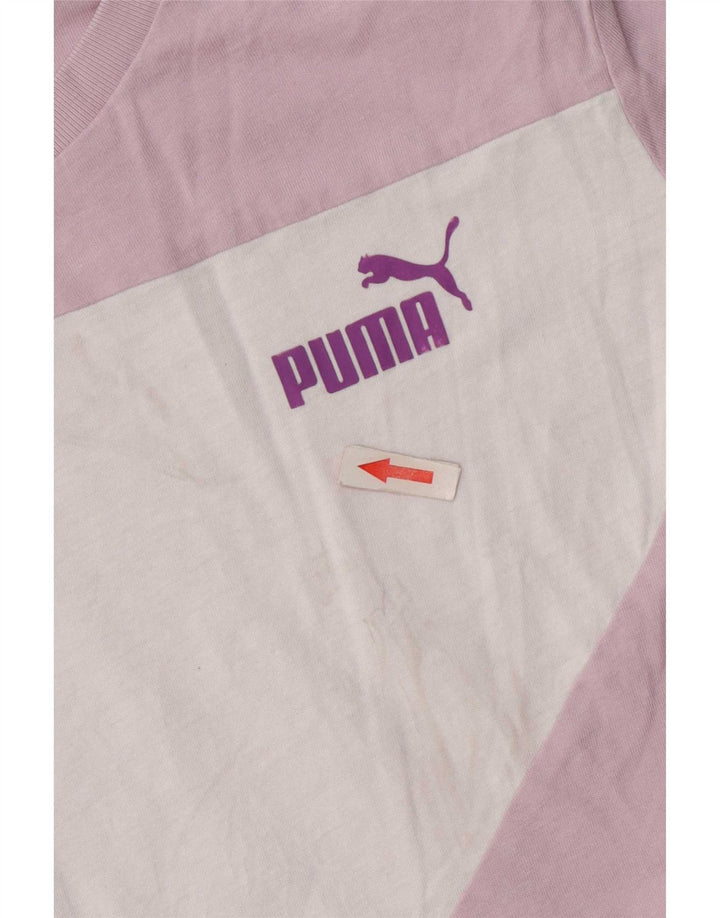 Puma Camiseta para mujer Top UK 12 Medium Pink Colourblock