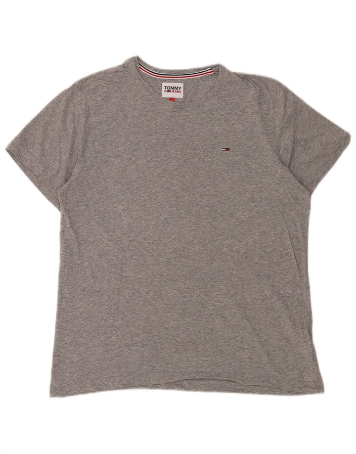 TOMMY HILFIGER Mens T-Shirt Top Medium Grey Cotton