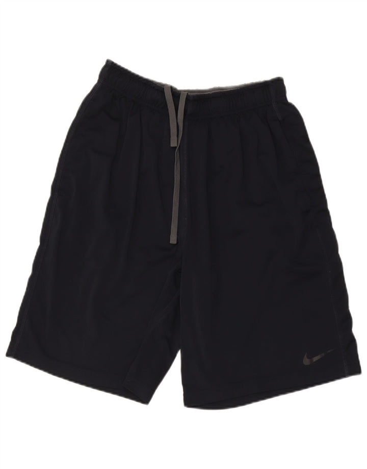 Nike - Pantalones cortos deportivos Dri Fit para mujer, talla 44, poliéster, color azul marino mediano