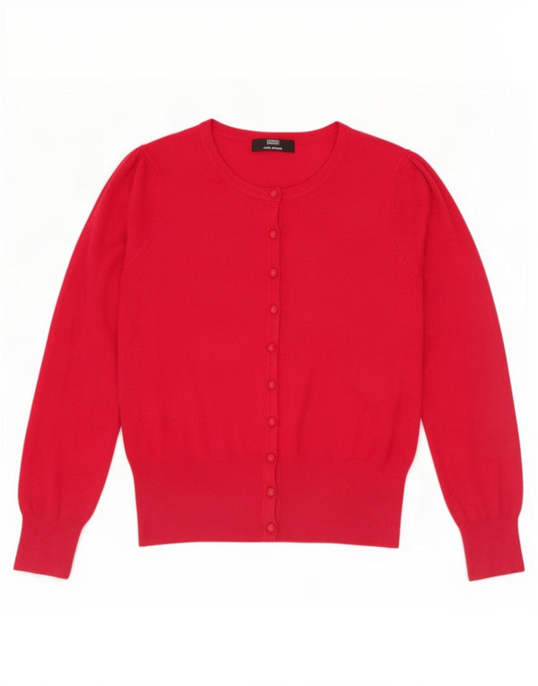 Marks & Spencer Suéter tipo cárdigan corto para mujer UK 8 Small Viscosa rosa