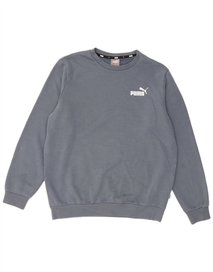 PUMA Sudadera Jumper de algodón gris medio para hombre