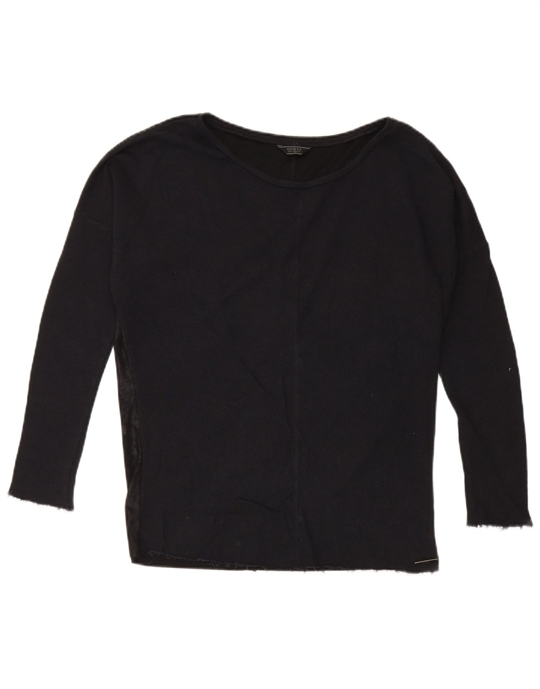 Guess Top extragrande de manga larga para mujer UK 10 Small Black