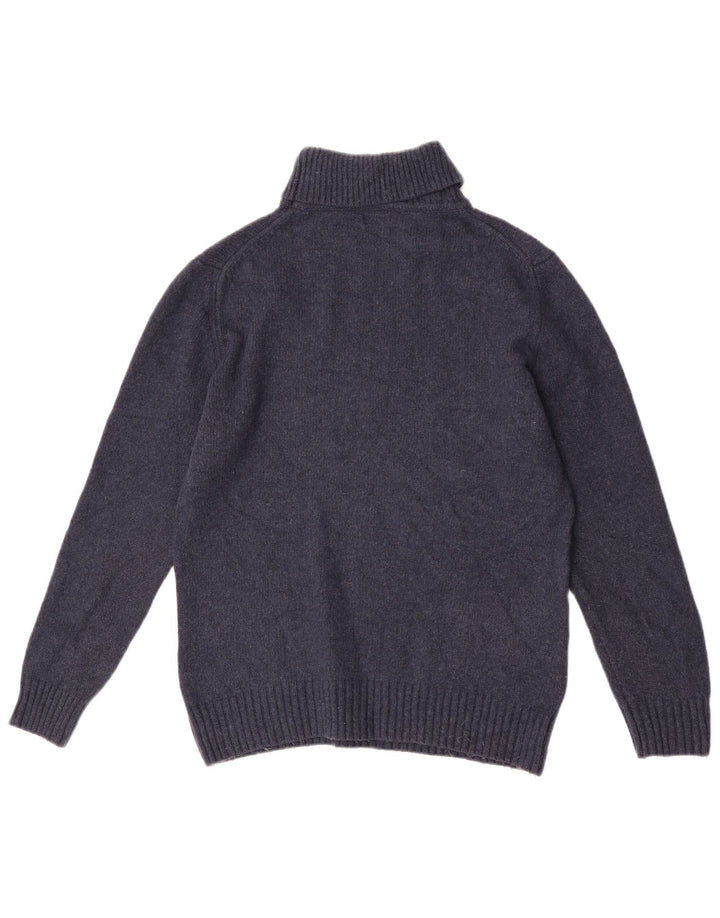 Zara Hombre Roll Neck Jumper Sweater Grande Azul Marino