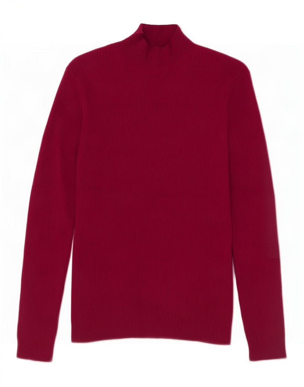 Marks & Spencer Jersey con cuello alto para mujer, talla 40, color morado