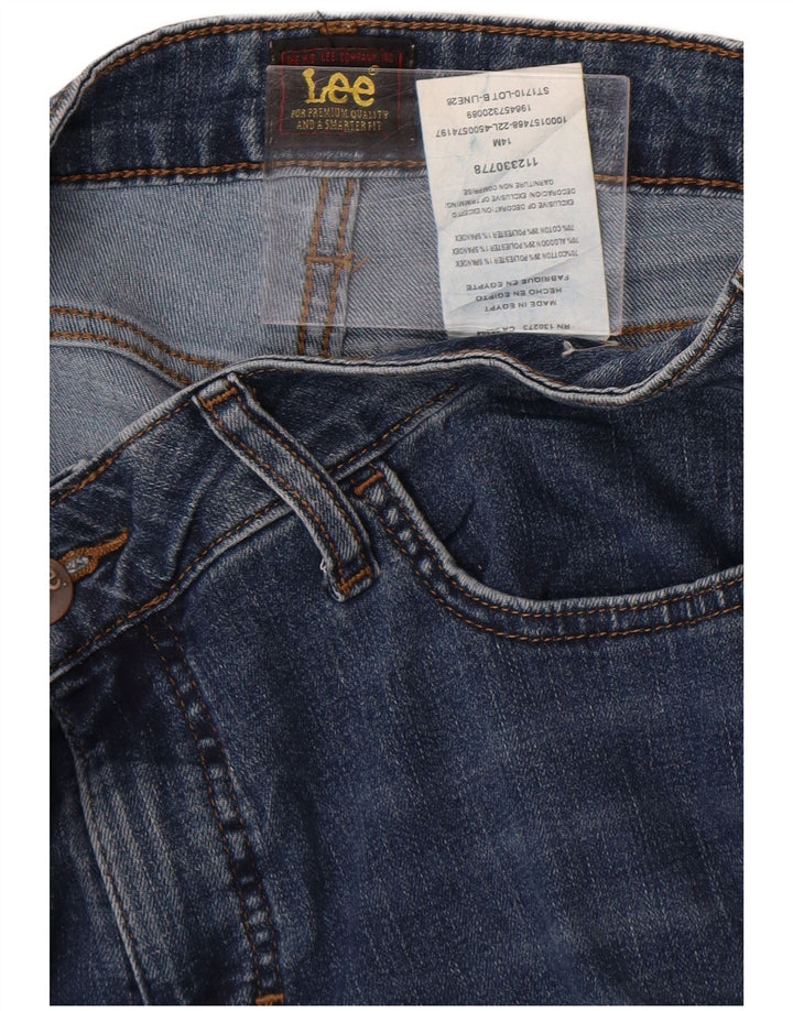 Lee Jeans Capri de Talle Alto para Mujer US 14 XL W34 L22 Poliéster Azul