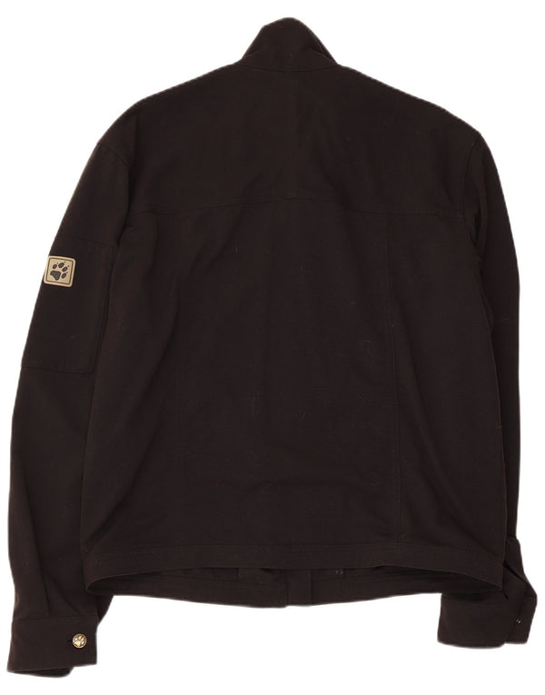 JACK WOLFSKIN Chaqueta impermeable para hombre UK 36/38 Medium Negro Poliamida