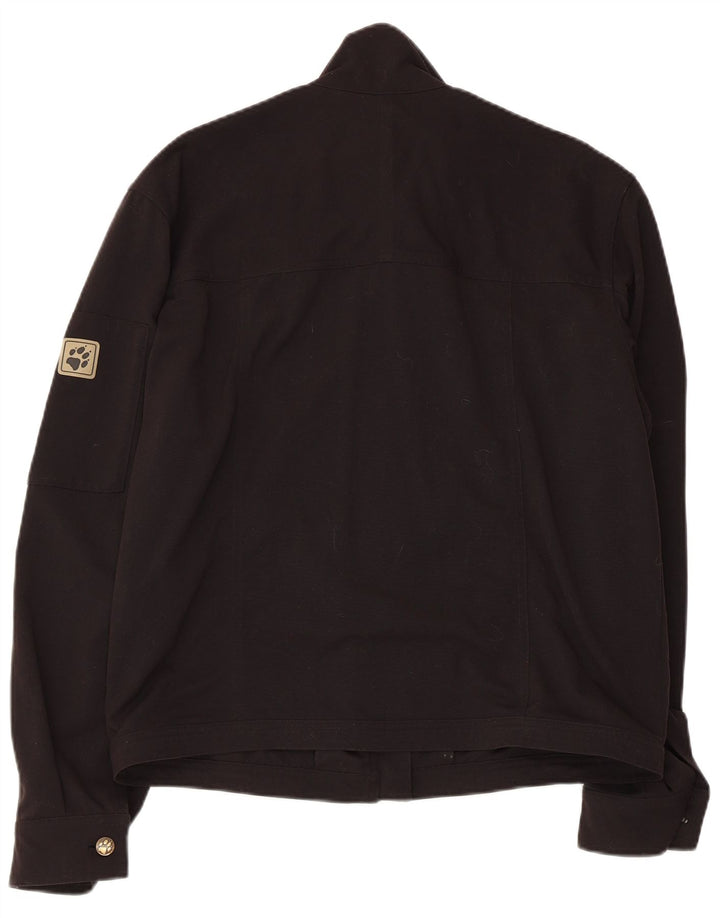 JACK WOLFSKIN Chaqueta impermeable para hombre UK 36/38 Medium Negro Poliamida