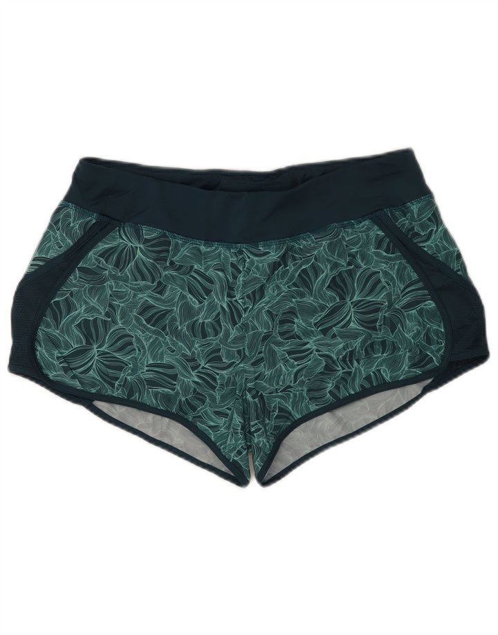 Pantalones cortos deportivos con estampado abstracto para mujer de Mountain Warehouse, talla 40, talla grande, color verde