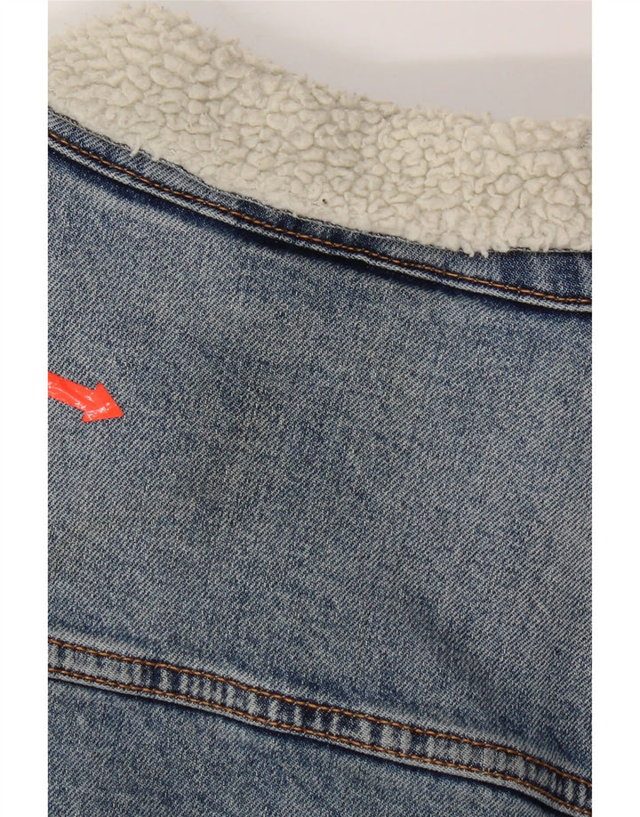 Levi's Chaqueta vaquera Sherpa para hombre Reino Unido 36 Algodón azul pequeño