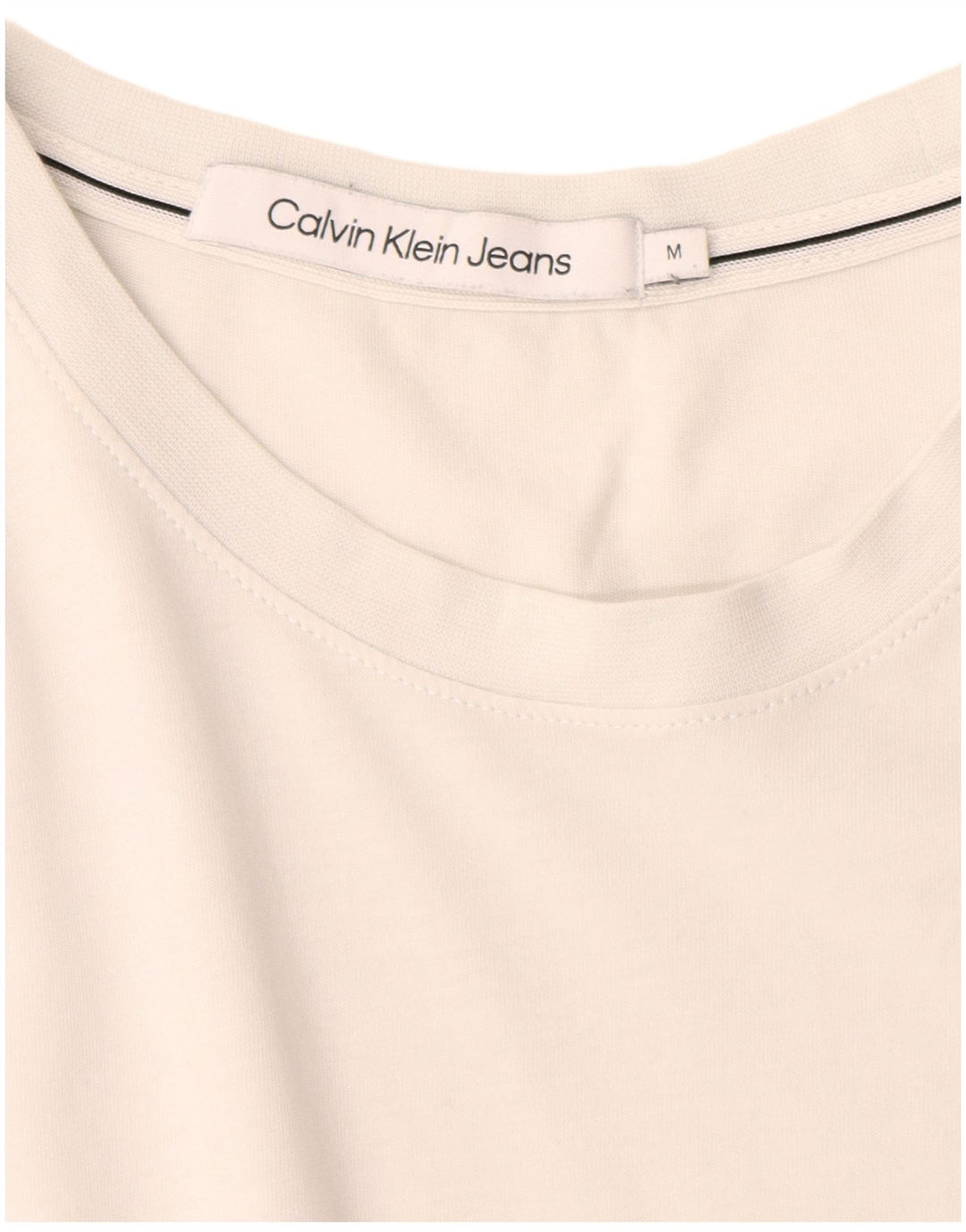 Calvin Klein Jeans - Camiseta para hombre, talla mediana, algodón blanco