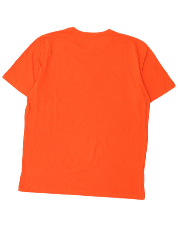 Kappa - Camiseta gráfica para hombre, talla grande, color naranja