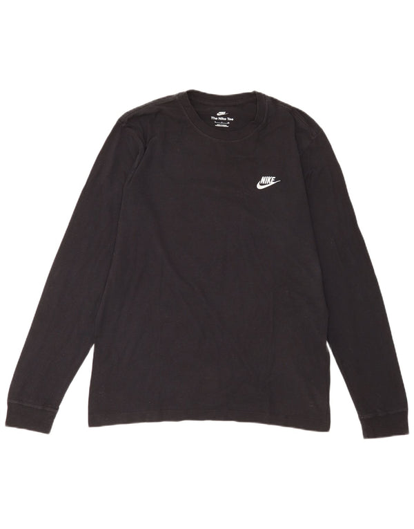 Nike - Camiseta de manga larga para hombre, talla pequeña, color negro