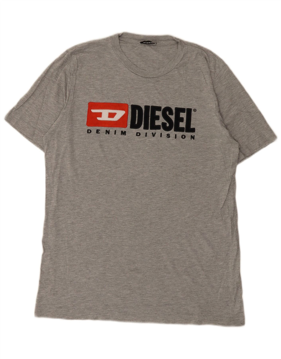 Diesel Camiseta gráfica para hombre Top XS Algodón moteado gris