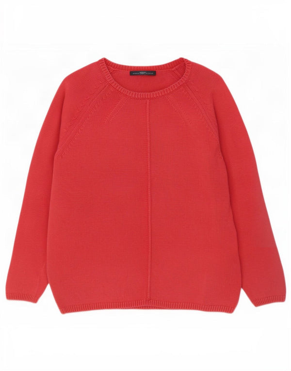 Marks & Spencer Jersey con Cuello Barco para Mujer UK 46 Grande Algodón Rosa