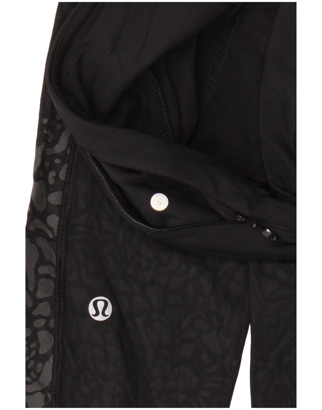 Lululemon Leggings para mujer US 6 mediano negro estampado animal