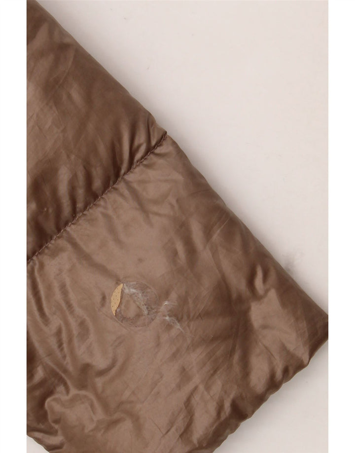 Ralph Lauren Chaqueta acolchada extragrande para mujer UK 10 Small Marrón Poliéster