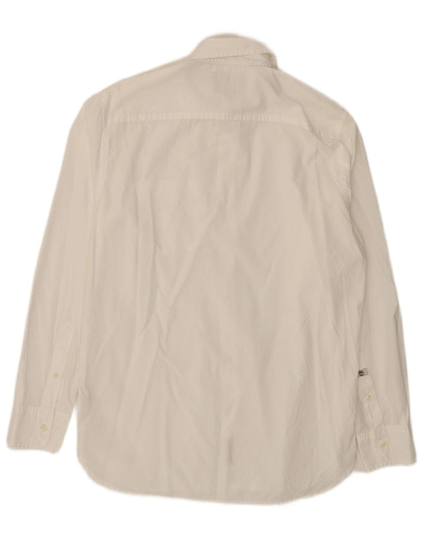 Timberland Camisa Earthkeepers Regular Fit para hombre, talla pequeña, algodón blanco