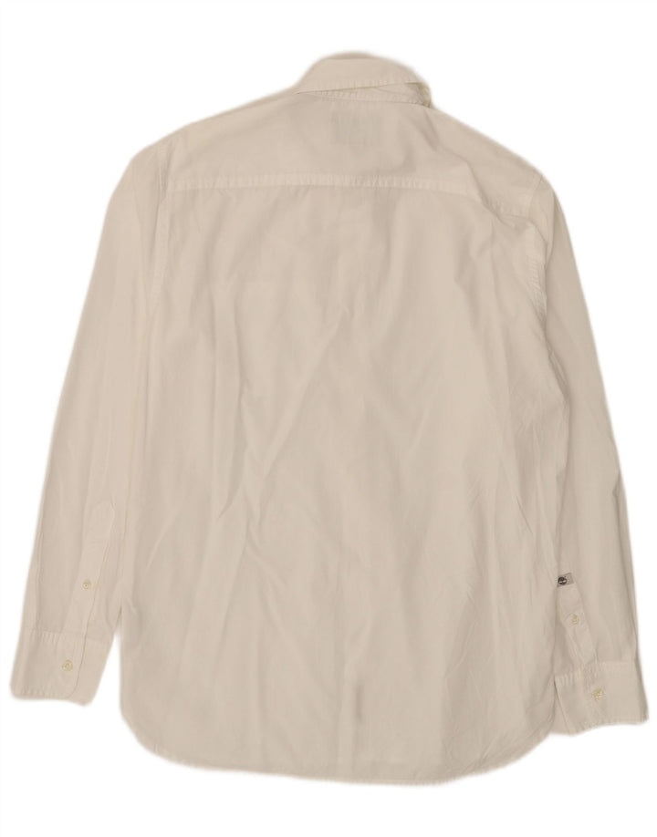 Timberland Camisa Earthkeepers Regular Fit para hombre, talla pequeña, algodón blanco