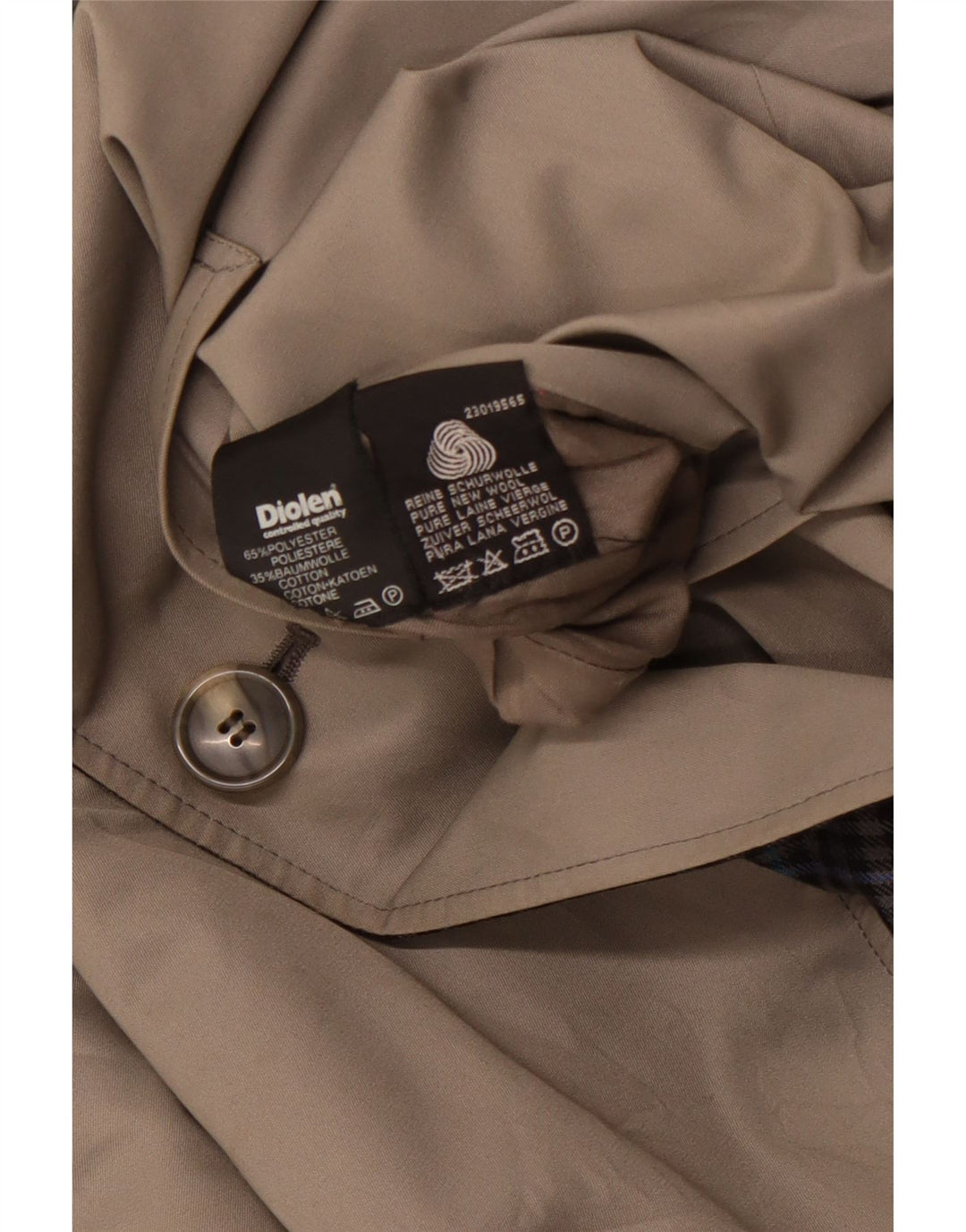 DIOLEN Gabardina reversible para hombre UK 40 Poliéster a cuadros gris grande